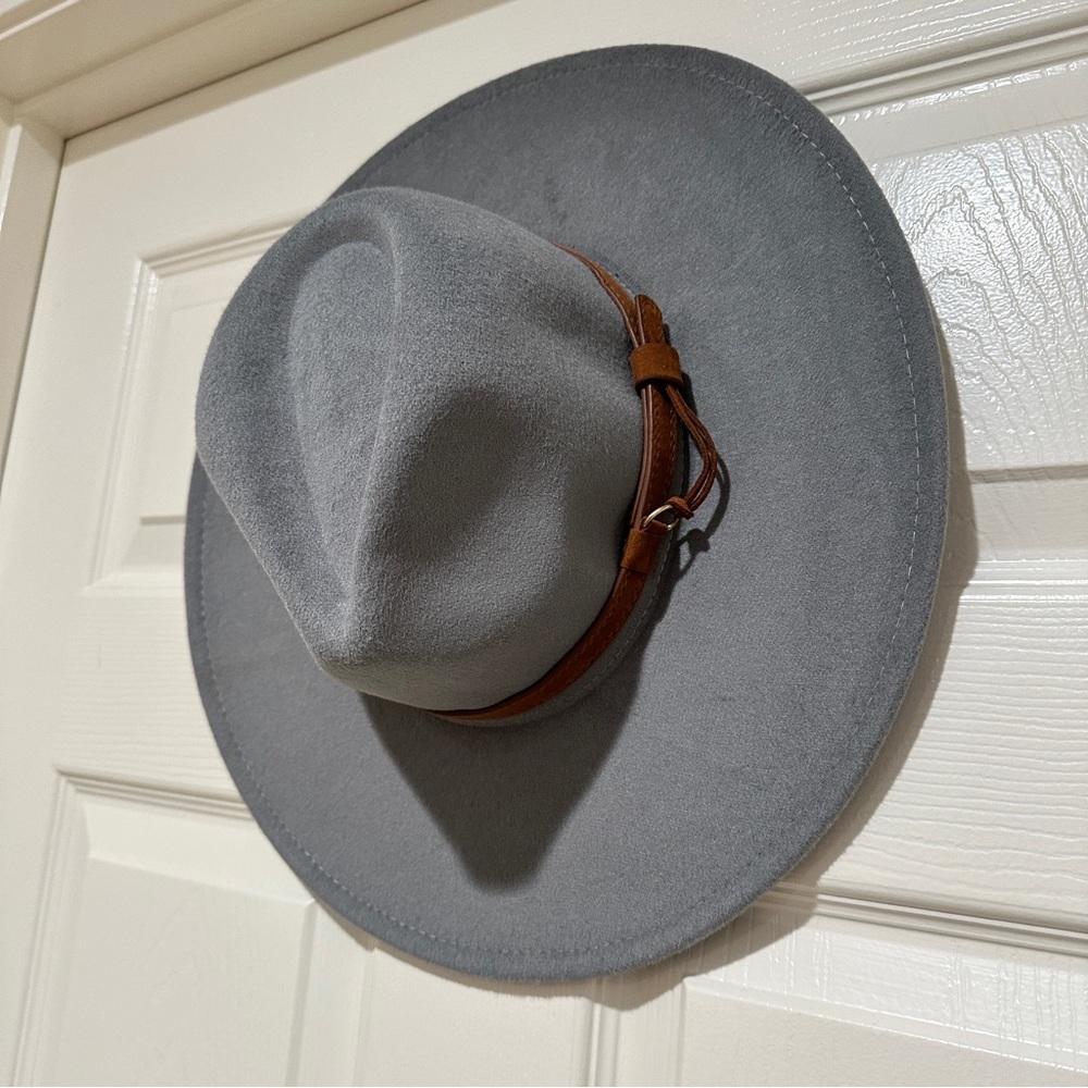 Slate Blue Wide Brim Hat